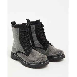 Torrid Rhinestone Combat Boot Sz 7 WW